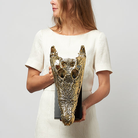 Crâne de crocodile marin