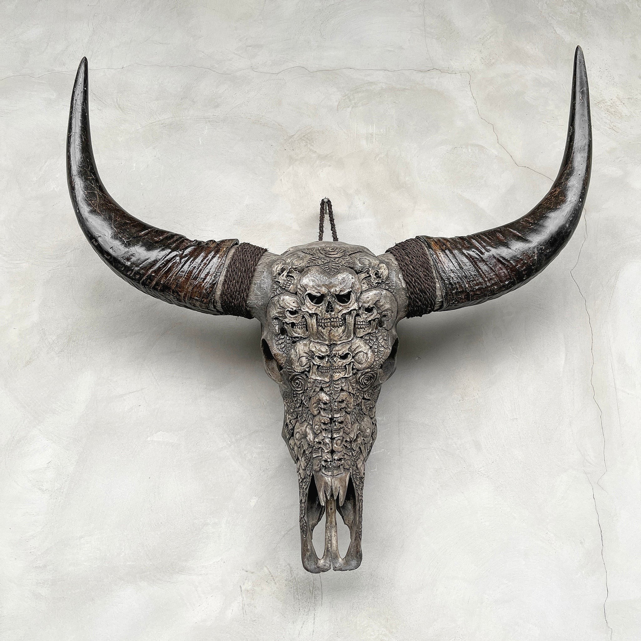 Crâne kumis | Crâne de Buffle Sculpté à la Main