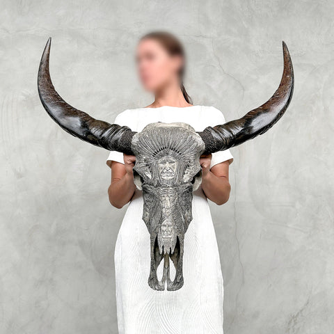 Autochtones | Crâne de Buffle Sculpté à la Main