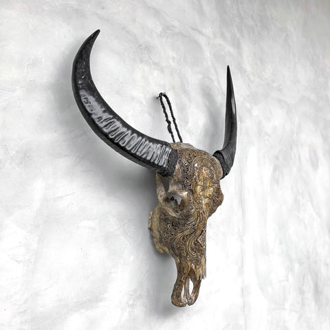 Ganesh Magnifique | Crâne de Buffle Sculpté à la Main