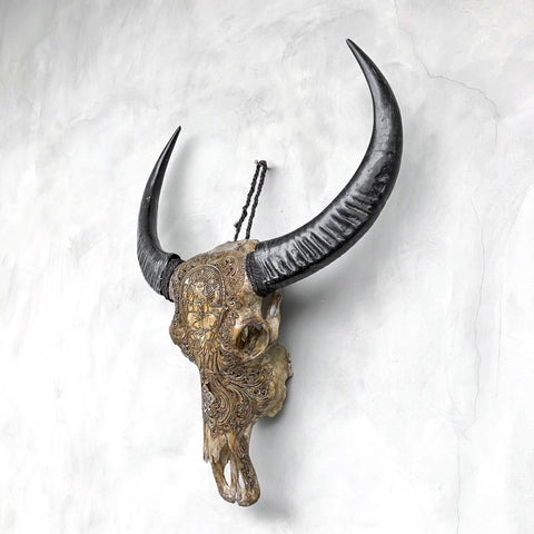 Ganesh Magnifique | Crâne de Buffle Sculpté à la Main