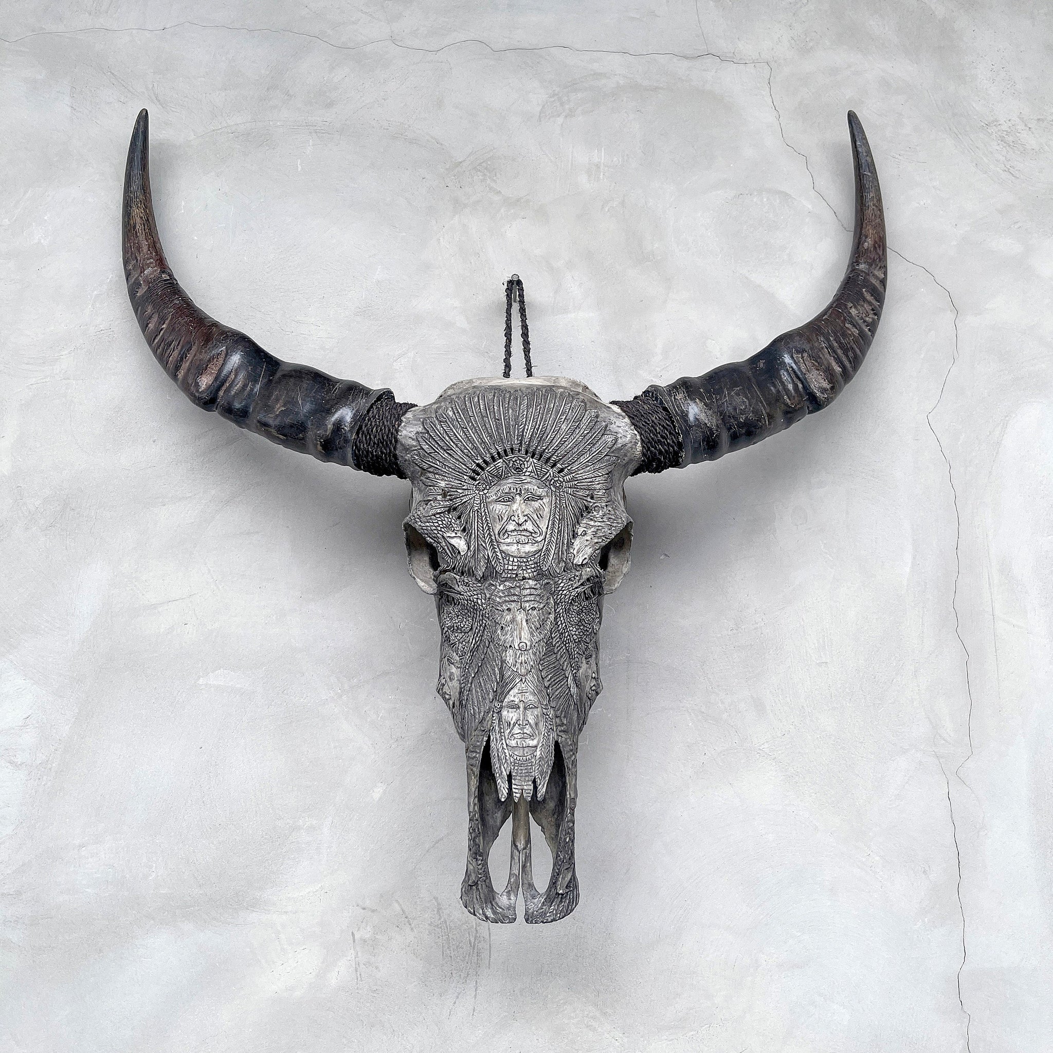 Autochtones | Crâne de Buffle Sculpté à la Main