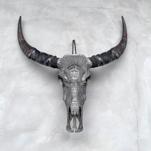 Autochtones | Crâne de Buffle Sculpté à la Main