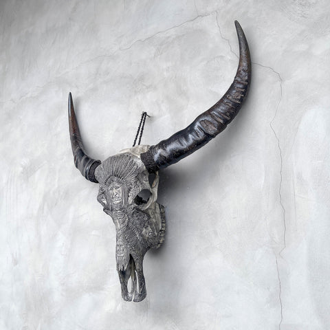 Autochtones | Crâne de Buffle Sculpté à la Main