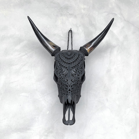 Magie de Badong | Crâne de vache sculpté à la main