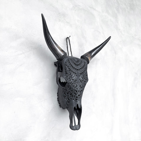 Magie de Badong | Crâne de vache sculpté à la main