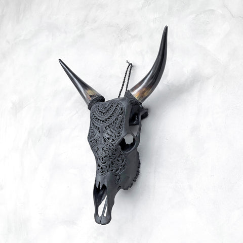Magie de Badong | Crâne de vache sculpté à la main