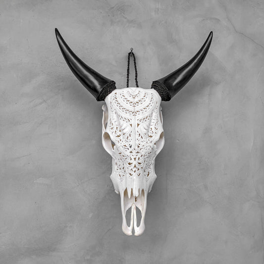 Badong Far West | Crâne de Vache Sculpté à la Main