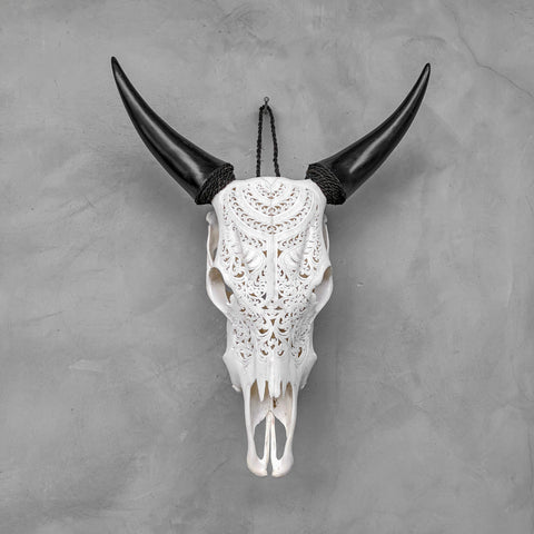 Badong Far West | Crâne de Vache Sculpté à la Main
