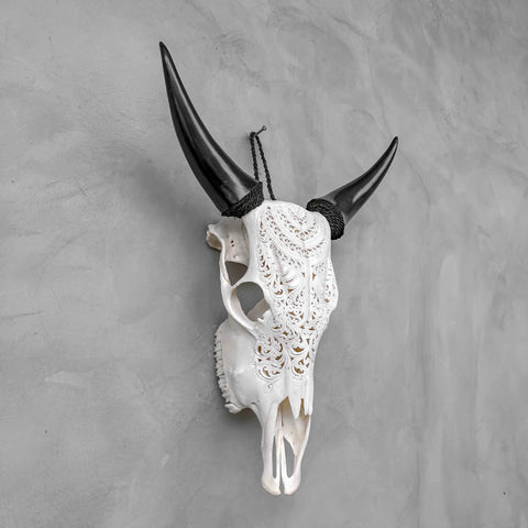 Badong Far West | Crâne de Vache Sculpté à la Main